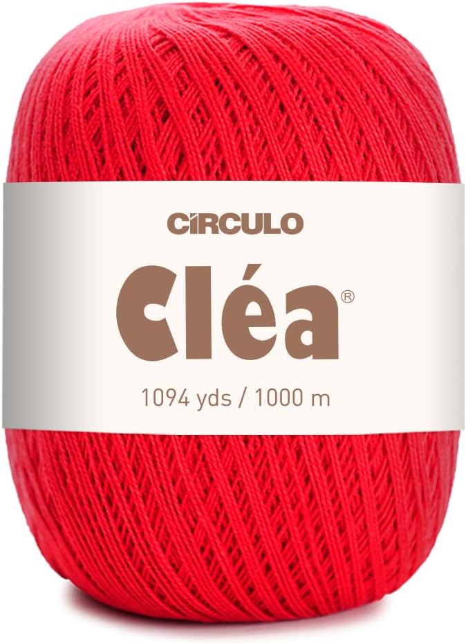 CRCULO Circulo Clea Yarn – Crochet Thread Fine Size 10-8/2 Perfect for Weaving - 100% Mercerized Brazilian Cotton (Pack of 1 Ball) – 5.3 oz, 1094 yds - Color: 3581 - Pepper - Image 1